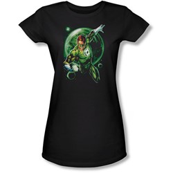 Green Lantern - Juniors Galaxy Glow Sheer T-Shirt