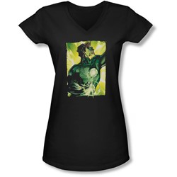Green Lantern - Juniors Up Up V-Neck T-Shirt