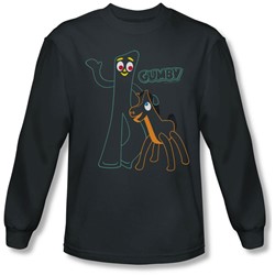 Gumby - Mens Outlines Longsleeve T-Shirt