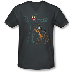 Gumby - Mens Outlines V-Neck T-Shirt