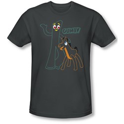 Gumby - Mens Outlines Slim Fit T-Shirt