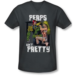 Judge Dredd - Mens Ain'T Pretty V-Neck T-Shirt