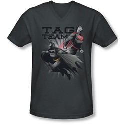 Justice League, The - Mens Tag Team V-Neck T-Shirt