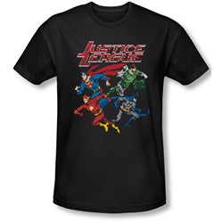 Justice League, The - Mens Pixel League Slim Fit T-Shirt