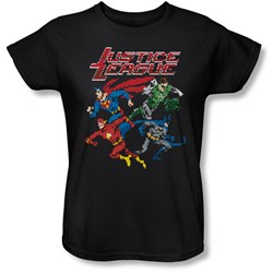 Justice League, The - Womens Pixel League T-Shirt