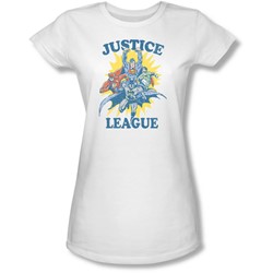 Justice League, The - Juniors Let'S Do This Sheer T-Shirt