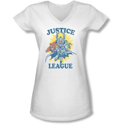 Justice League, The - Juniors Let'S Do This V-Neck T-Shirt