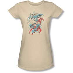 Justice League, The - Juniors Pop Group Sheer T-Shirt