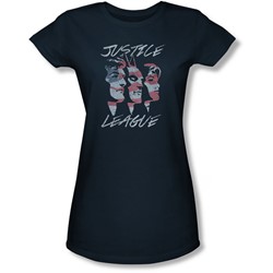 Justice League, The - Juniors Justice For America Sheer T-Shirt