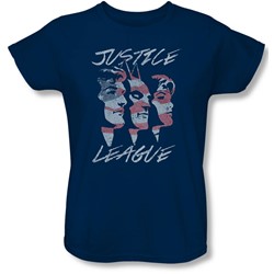 Justice League, The - Womens Justice For America T-Shirt