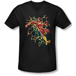 Justice League, The - Mens Electric Death V-Neck T-Shirt