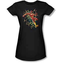 Justice League, The - Juniors Electric Death Sheer T-Shirt