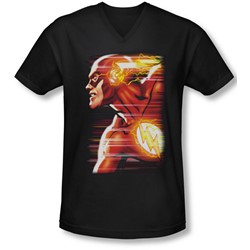 Justice League, The - Mens Speed Head V-Neck T-Shirt