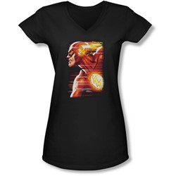 Justice League, The - Juniors Speed Head V-Neck T-Shirt