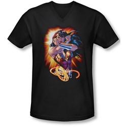 Justice League, The - Mens Wonder Rays V-Neck T-Shirt