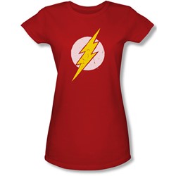 Justice League, The - Juniors Rough Flash Sheer T-Shirt