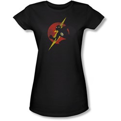 Justice League, The - Juniors Flash Symbol Knockout Sheer T-Shirt