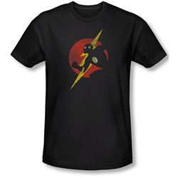 Justice League, The - Mens Flash Symbol Knockout Slim Fit T-Shirt