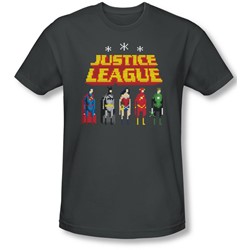 Justice League, The - Mens Standing Below Slim Fit T-Shirt