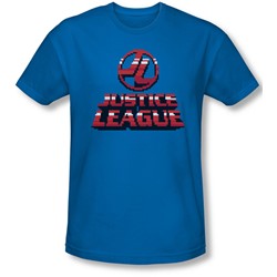 Justice League, The - Mens 8 Bit Jla Slim Fit T-Shirt