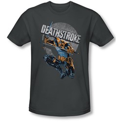 Justice League, The - Mens Deathstroke Retro Slim Fit T-Shirt