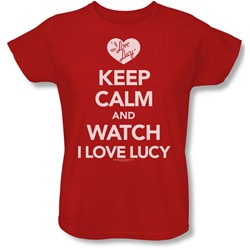 I Love Lucy - Womens Keep Calm And Watch T-Shirt