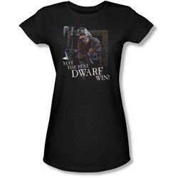 Lord Of The Rings - The Best Dwarf Jrs Sheer Cap Sleeve T-Shirt In Black