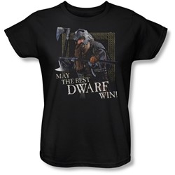 Lord Of The Rings - The Best Dwarf Womens Short Sleeve T-Shirt In Black