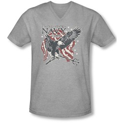 Navy - Mens Trident V-Neck T-Shirt