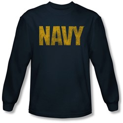 Navy - Mens Logo Longsleeve T-Shirt