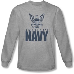 Navy - Mens Eagle Logo Longsleeve T-Shirt