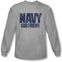 Navy - Mens Girlfriend Longsleeve T-Shirt
