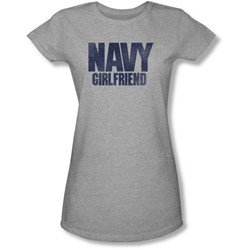 Navy - Juniors Girlfriend Sheer T-Shirt