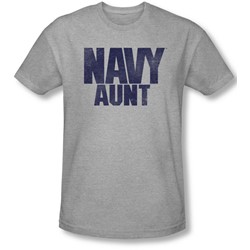 Navy - Mens Aunt Slim Fit T-Shirt