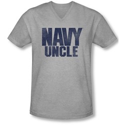 Navy - Mens Uncle V-Neck T-Shirt