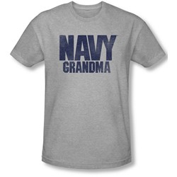 Navy - Mens Grandma Slim Fit T-Shirt