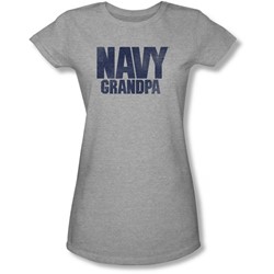 Navy - Juniors Grandpa Sheer T-Shirt