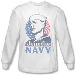 Navy - Mens Join Now Longsleeve T-Shirt