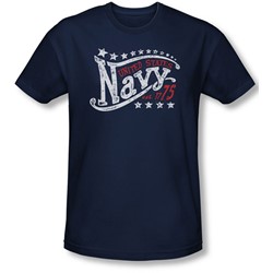 Navy - Mens Stars Slim Fit T-Shirt