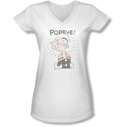 Popeye - Juniors Old Seafarer V-Neck T-Shirt