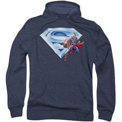 Superman - Mens Superman & Crystal Logo Hoodie