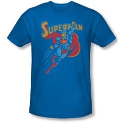Superman - Mens Life Like Action Slim Fit T-Shirt
