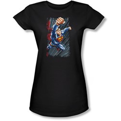 Superman - Juniors Faster Than Sheer T-Shirt