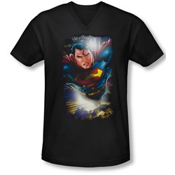 Superman - Mens In The Sky V-Neck T-Shirt