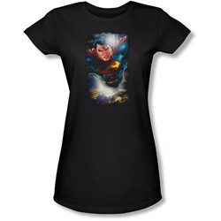 Superman - Juniors In The Sky Sheer T-Shirt
