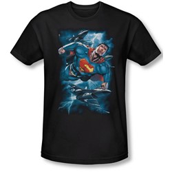 Superman - Mens Stormy Flight Slim Fit T-Shirt