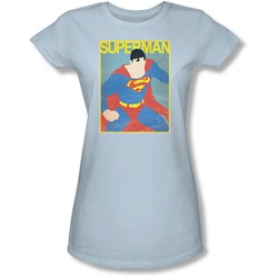 Superman - Juniors Simple Sm Poster Sheer T-Shirt