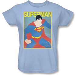 Superman - Womens Simple Sm Poster T-Shirt
