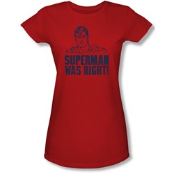 Superman - Juniors Was Right Sheer T-Shirt