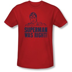 Superman - Mens Was Right Slim Fit T-Shirt